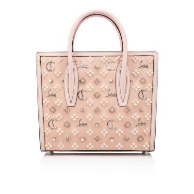 Christian Louboutin Paloma S Medium Klassische Leder Top Handles Top Handles Damen Rosa Gold Weiß | AT-62292