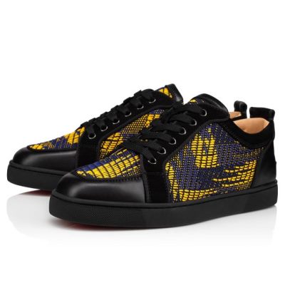 Christian Louboutin Rantulow Orlato Baumwoll Sneakers Sneakers Herren Schwarz Mehrfarbig | AT-31594