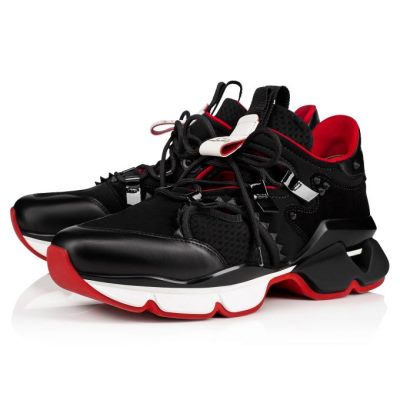 Christian Louboutin Red-runner 000 Neopren Sneakers Sneakers Herren Schwarz | AT-65668