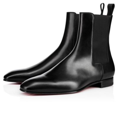 Christian Louboutin Roadie 000 Calf Booty Stiefel Herren Schwarz | AT-85663