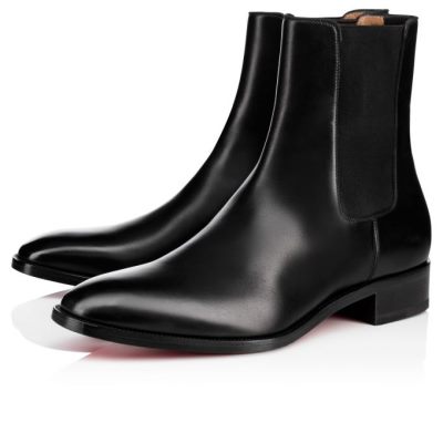 Christian Louboutin Samson 000 Calf Booty Stiefel Herren Schwarz | AT-71142