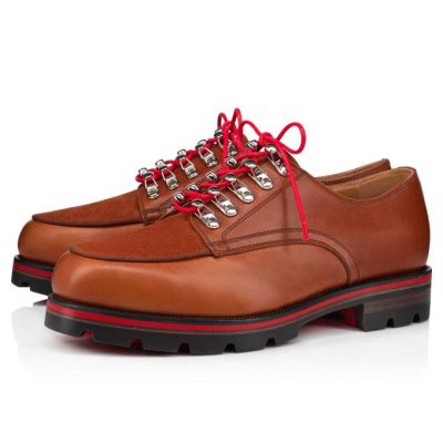 Christian Louboutin Simonalpes Calf Derby Derby Herren Braun | AT-34165