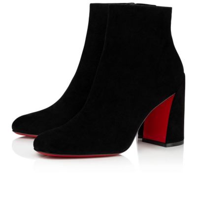 Christian Louboutin Turela 085 85 Veau Velours Boots Stiefel Damen Schwarz | AT-03342