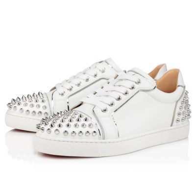 Christian Louboutin Vieira 2 Calf Sneakers Sneakers Damen Weiß Silber | AT-13938